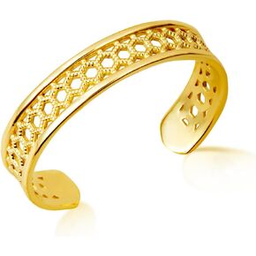 Claddagh Gold 10K and 14K Yellow Gold Women's Modern Chainmail Toe Ring
