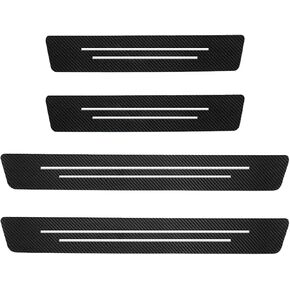 Car Door Sill Protector, Anti-Scratch Carbon Fiber Trunk Door Sill Protection Door Entry Edge Guard, Car Door Threshold Protection Sticker, Universal Vehicle Trim Cover for Car Truck SUV (9Pcs)