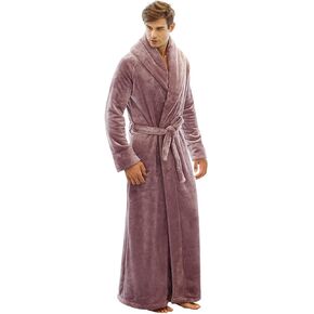 7 VEILS Womens and Mens Plush Ultra Long Robe Floor Length Bathrobes Full Length Gown Loungewear