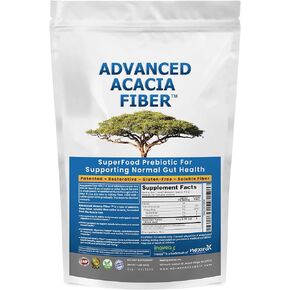 Advanced Acacia Fiber Powder 2.5 Ibs (40oz) Soluble Fiber Leaky Gut Repair Powder. Natural Fiber Supplement Powder Prebiotic for Gut Repair