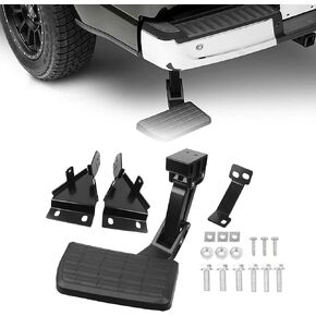 Dasbecan Rear Bed Step Retractable Bed Step Bumper Step Compatible with Ford F150 2021 2022 2023 Rear Tailgate Bedstep Replace# 75328-01A