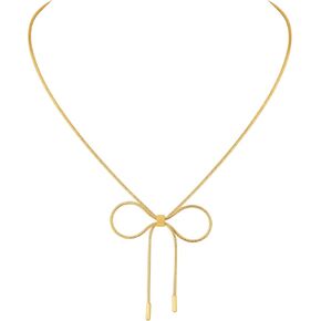 Simple Dainty Bow Necklace for Women, Coquette Aesthetic Jewlery for Women Girls