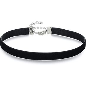 Classic Black Velvet Choker Necklace for Women, Valentines Day Birthday Gifts, Halloween Cosplay Jewelry