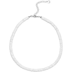 Wowshow Shell Necklace, Puka Shell Necklace for Men Women Seashell Choker Necklace Smooth Shell Chip Summer Necklace