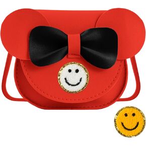 Toddler Tiny Small Purse Mini Mouse Ear Bow Wallet Crossbody Shoulder Bag for Teen Girls 2 3 4 5 6 7 8 Year Old Kid Baby Gift