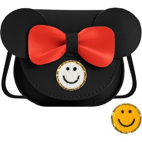 Toddler Tiny Small Purse Mini Mouse Ear Bow Wallet Crossbody Shoulder Bag for Teen Girls 2 3 4 5 6 7 8 Year Old Kid Baby Gift