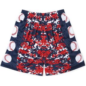 Baseball Athletic Shorts | Patriotic Digital Camo Baseball Shorts | Youth Small