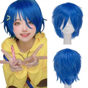 S-noilite Unisex Short White Cosplay Wigs Fluffy Shaggy Straight Women Mens Male Anime Party Costume Heat Resistant Synthetic Hair Wig