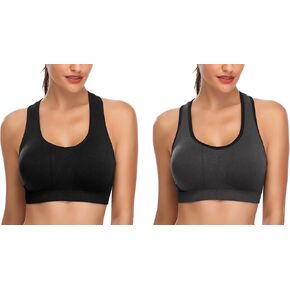 حمالة صدر رياضية للنساء من MIRITY بتصميم Racerback - حمالة صدر رياضية عالية التأثير للتمارين الرياضية