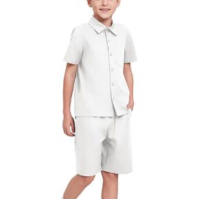 قمصان زي مدرسي للأولاد من blbean طقم شورتات شبه رسمية مقاس 6-15 سنة in Kuwait