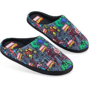 Marvel Mens Slippers Avengers Captain America Spiderman Iron Man Comic Novelty Slippers