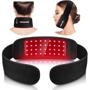 Red Light Therapy Belt for Neck, Near Infrared Light Therapy Belt Wearable Infrared Neck Wrap with Timer Infrared Belt for Chin Firming and Pain Relief Body Neck Hand Wrist Legs Gift for Women Men
