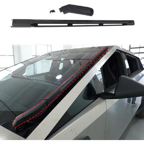 Carbon Fiber Style Windshield Wiper Cover Trims Accessories for Tesla Cybertruck (Matte Surface)