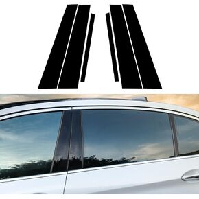 TOMALL Car Window Pillar Post Vinyl Stickers Compatible with BMW 3 Series E90 2005-2012 Auto Window Column Overlay Wrap Trim Sticker for Car Exterior Accessories Decoration (Glossy Black)