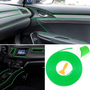 5M/16.4Ft Car Interior Moulding Trim, Universal Car Interior Trim Strips Car Interior Decorative DIY Door Dashboard Gap Trim Strip with Installing Tool (Orange)