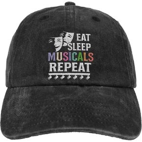 InnoBeta Theater Gifts Cap for Women Men - Adjustable Vintage Washed Cotton Embroidered Hat - Gift for Broadway, Musical, Actors