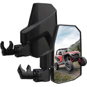 UTV Side Mirrors – Fits almost all UTVs (except full doors)，Compatible with Polaris RZR Ranger、Can am Commander Defender、Honda Pioneer Talon SXS、Kawasaki Mule KRX，Yamaha Wolverine YXZ,RTV