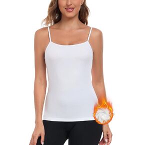 قميص بدون أكمام حراري للنساء بدون أكمام مبطن بالصوف، قميص داخلي حراري، قمصان شتوية دافئة in Kuwait