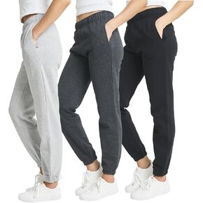 Ultra Performance Womens Sweatpants Joggers 3 Pack High Waisted Fleece Jogger Sweatpants for Women (Avail in Plus Sizes)