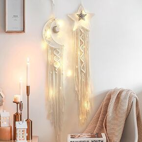 Dream Catchers for Girls Boys, Handmade Boho Hanging Wall Decor for Bedroom Living Room Nursery, Teen Girl Gifts, Gifts for Women, Gifts for Christmas/Thanksgiving Day/Party, 2Pack