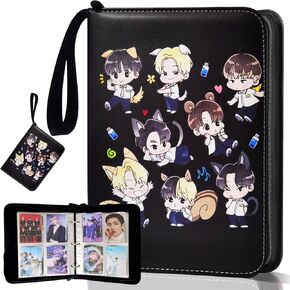 Korean Pop SKZOO Stray Kids Trading PhotoCard Binder Albums Storage 400 - Photocard Holder Book with Sleeves, Photocard Cards Album Gifts for Boys & Girsl, idol Photo Protect - Lomo Card