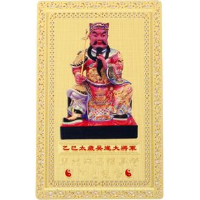 I-MART Tai Sui Amulet 2025 Feng Shui Card, General Wu Sui Pocket-Sized Talisman, Tai Sui Card for Protection and Luck, Feng Shui 2025 Blessing Gift, 3.2X2 Inches (Size A)