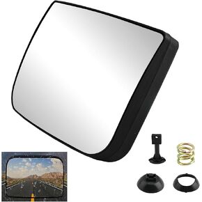 Heated Lower Convex Mirror Glass, Compatible with 2008-2017 Freightliner Cascadia, Replace TL-28717A Wide View Clear Vision High Reflective Convex Rapid Heating Lower Mirrors Glasses with Back Plate