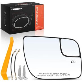 A-Premium Right Passenger Side Heated Mirror Glass with Backing Plate Compatible with Ford Explorer 2011-2019, Police Interceptor Utility 2013-2017 - Exterior Side View Convex Mirror with Blind Spot