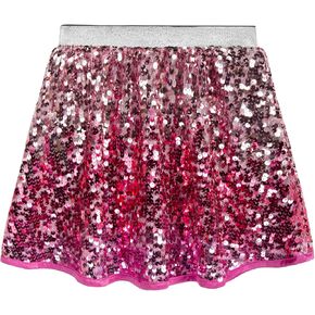 Danna Belle Girls Sequin Skirt Sparkle Mini High Waist Party Tutu Skirts for Girls 5-12Years