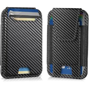 Credit Card Holder Slim Wallet, Leather RFID Wallet Women Front Pocket Small Card Holder Travel Cute Funny Thin Card Case Double Side Real RFID Blocking Card Organizer for Girls