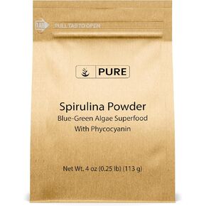 PURE ORIGINAL INGREDIENTS Spirulina Powder (1 lb) Green Algae Superfood with Phycocyanin
