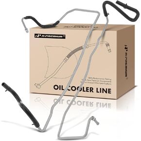 A-Premium Automatic Transmission Oil Cooler Line Hose Assembly Compatible with Ford Fusion 2006-2012 & Lincoln MKZ 2007-2012, Zephyr 2006 & Mercury Milan 2006-2009, 2.3L 3.0L 3.5L