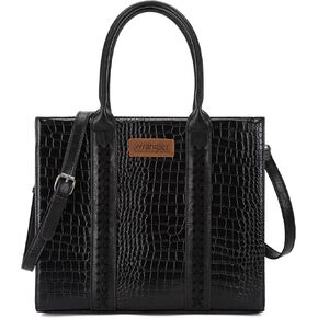 Montana West × Wrangler Purse for Women Large Work Tote Bags with Strap Vintage Top-Handle Handbags