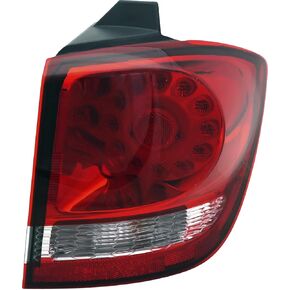 Replacement Tail Light for Dodge Journey 2014-2018 RH Passenger Side Outer Assembly LED W/Black Trim