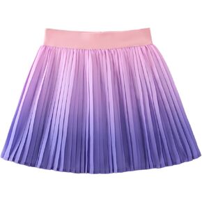 WELAKEN Girls' Pleated Skirt Flowy Elastic Waist Chiffon Athletic Skorts