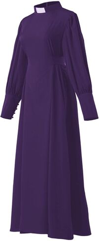 Women Clergy Dresses with Collar Minister Church Dress Long Elegant Summer A-Line Dress in Saudi Arabia