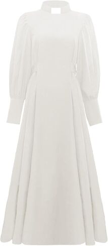 Women Clergy Dresses with Collar Minister Church Dress Long Elegant Summer A-Line Dress in Saudi Arabia