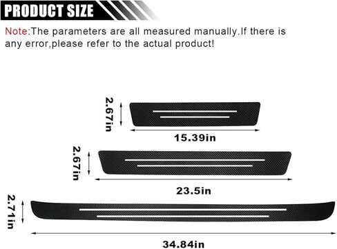 Car Door Sill Protector, Anti-Scratch Carbon Fiber Trunk Door Sill Protection Door Entry Edge Guard, Car Door Threshold Protection Sticker, Universal Vehicle Trim Cover for Car Truck SUV (9Pcs) in Saudi Arabia