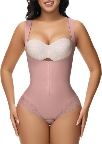 SHAPSHE Shapewear Bodysuit for Women Tummy Control Fajas Colombianas Waist Trainer Girdle Thong Open Bust Body Shaper in Saudi Arabia