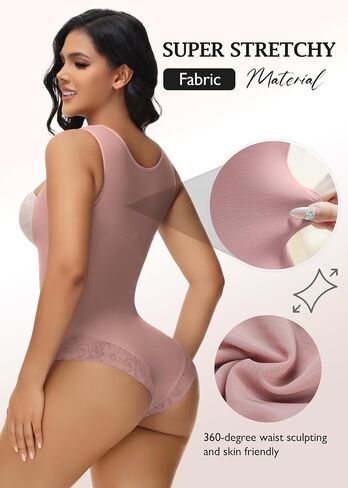 SHAPSHE Shapewear Bodysuit for Women Tummy Control Fajas Colombianas Waist Trainer Girdle Thong Open Bust Body Shaper in Saudi Arabia
