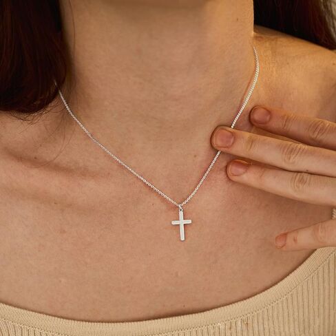 Cross Necklace for Women, Small 14K Gold Plated Cross Pendant Necklace Dainty Gold Cross Necklace Cute Cross Choker Necklace Simple Gold Charm Necklace for Women Trendy Jewelry Gifts in Saudi Arabia
