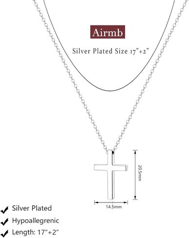 Layered Necklaces for Women Gold Plated 14K Dainty Cross Chain Trendy Pearl Choker Satellite Charm Small Crucifix Pendant Gold Necklace Stack Non Tarnish Hypoallergenic Delicate Gift for Women in Saudi Arabia