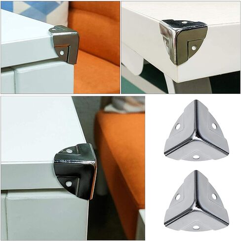 20pcs Black Corner Brace Decorative Protectors Wrap Angle Edge Guard Cover Brackets 27mm for Wooden Case Trunk Box Flightcases (1.1"×1.1"×1.1") in Saudi Arabia