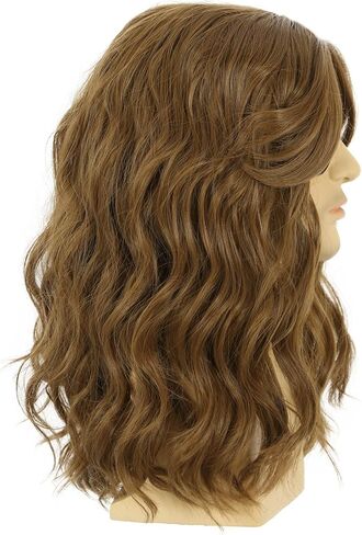 كارليري كاليفورنيا 80s الروك شعر مستعار الرجال النساء طويل مجعد أشقر فاتح زي الهالوين شعر مستعار أنيمي in Kuwait