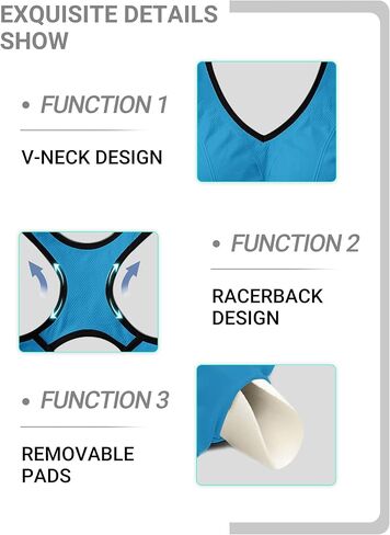 حمالة صدر رياضية للنساء من MIRITY بتصميم Racerback - حمالة صدر رياضية عالية التأثير للتمارين الرياضية in Kuwait