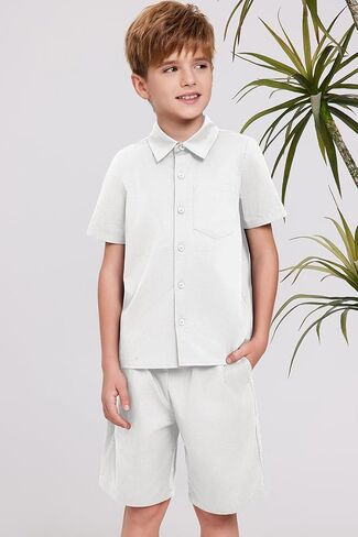 قمصان زي مدرسي للأولاد من blbean طقم شورتات شبه رسمية مقاس 6-15 سنة in Kuwait