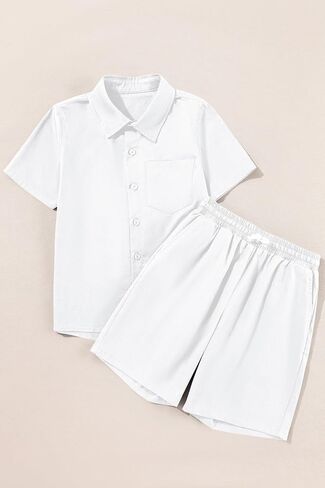 قمصان زي مدرسي للأولاد من blbean طقم شورتات شبه رسمية مقاس 6-15 سنة in Kuwait