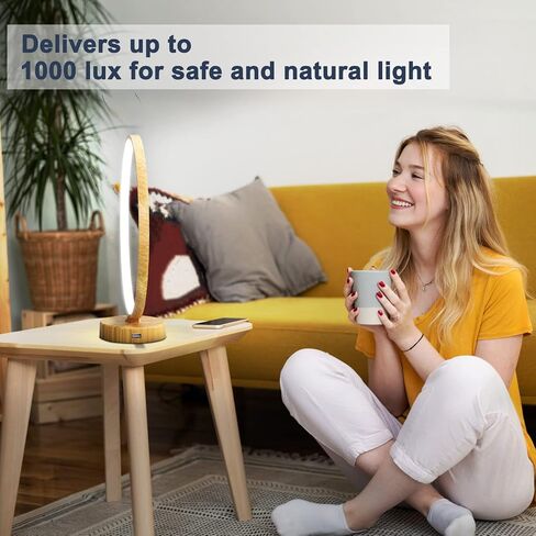Light Therapy Lamp,2 in 1 Therapy Lamp and Desk Lamp 10000 Lux Sun Lamp,Happy Lamp with Dual Controls, Light Box Therapy with 4 Timer,Dimmable, 3 Color Temperatures, Artificial Sunlight Lamp in Saudi Arabia