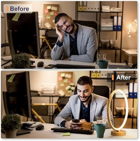 Light Therapy Lamp,2 in 1 Therapy Lamp and Desk Lamp 10000 Lux Sun Lamp,Happy Lamp with Dual Controls, Light Box Therapy with 4 Timer,Dimmable, 3 Color Temperatures, Artificial Sunlight Lamp in Saudi Arabia