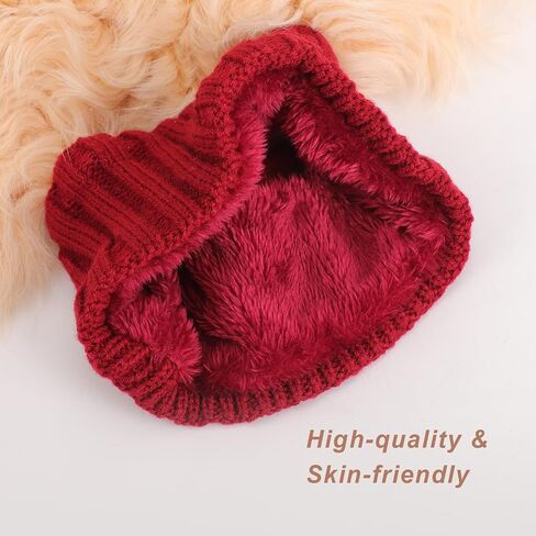 DRESHOW Women Soft Stretch Winter Headbands Fuzzy Fleece Lined Ear Warmer Knit Thick Warm Crochet Headband Winter Accessories in Kuwait